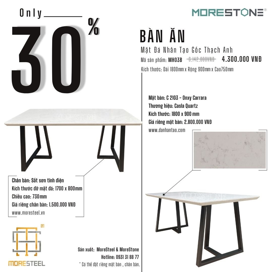 Chương trình ưu đãi  - Bàn ăn MH03B
