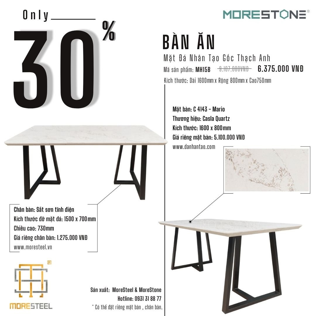 Chương trình ưu đãi  - Bàn ăn MH15B