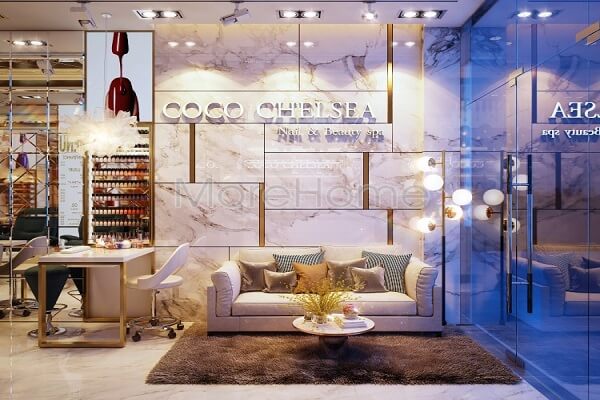 Thi công đá nhân tạo tiệm Nails CoCo Chelsea