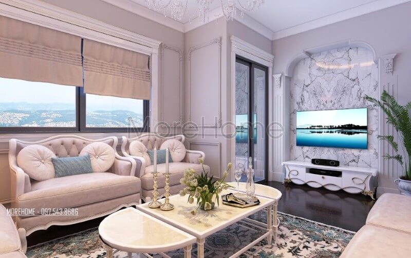 Đá ốp tường ấn tượng và độc đáo được coi là điểm nhấn nổi bật ở không gian phòng khách chính. đá ốp tường phòng khách