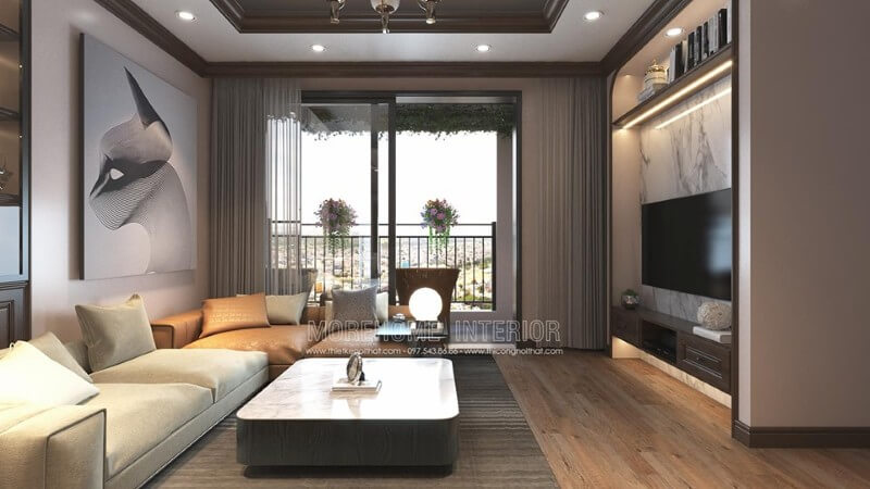 Không gian sống đẳng cấp với đá ốp tường phòng khách Đá nhân tạo ốp tường phòng khách