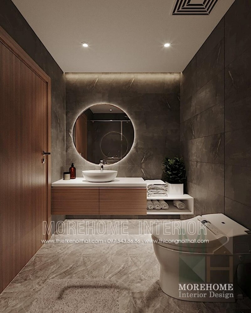 Sử dụng đá nhân tạo Solid Surface cao cấp ốp tủ lavabo như một lựa chọn hoàn hảo cho không gian riêng tư sang trọng đá ốp phòng tắm