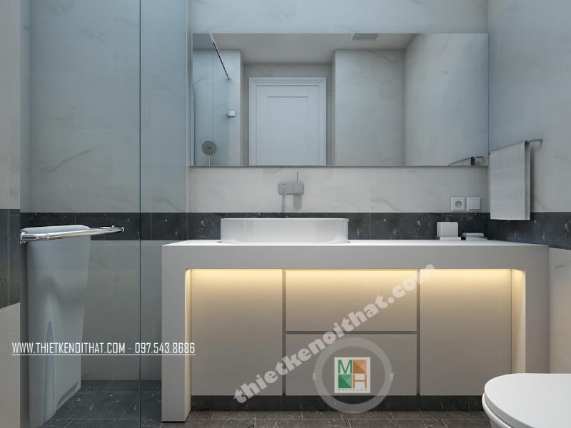 Sử dụng đá ốp mặt tủ được coi như là sự lựa chọn hoàn hảo cho không gian riêng tư của gia chủ đá ốp phòng tắm