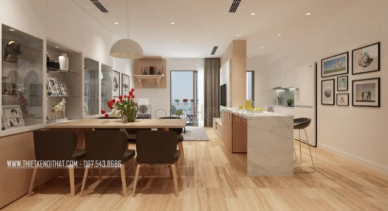 Đá ốp bàn đảo nhân tạo mang đến sự sinh động và sáng tạo cho không gian đá ốp bếp