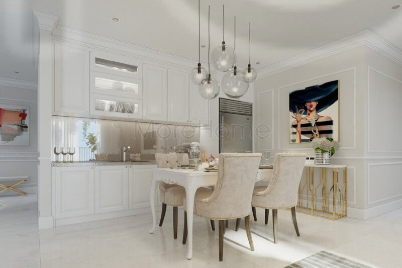 Đá ốp bếp nhân tạo cũng được gia chủ lựa chọn đá ốp bếp
