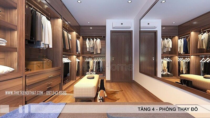 Hiện nay, sự ứng dụng phổ biến của mẫu tủ quần áo âm tường gỗ cao cấp được coi là một xu hướng, vì nó có thể tạo ra một không gian gọn gàng, đẹp mắt và sang trọng.
