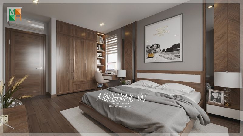 Kiểu dáng đơn giản của cửa gỗ phòng ngủ đem lại sự an toàn và tiện nghi cho người sử dụng.