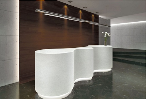 Đá solid surface HIMACS kết hợp đèn led tạo hiệu ứng xuyên sáng đẹp mắt Đá solid surface HIMACS kết hợp đèn led tạo hiệu ứng xuyên sáng đẹp mắt