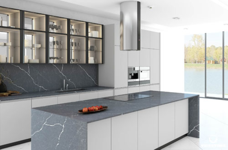 Đá nhân tạo gốc thạch anh ốp bếp