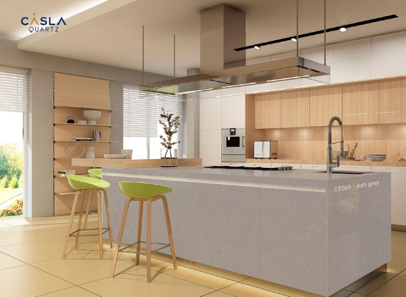 bàn đảo bếp đá nhân tạo
