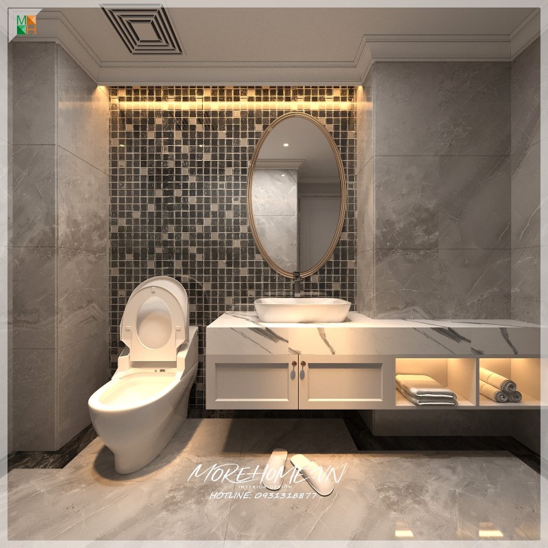 thiết kế bàn đá lavabo