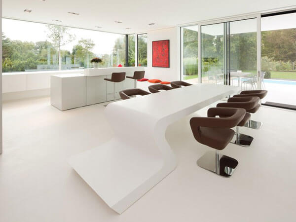 Bàn ăn mặt đá nhân tạo Solid Surface